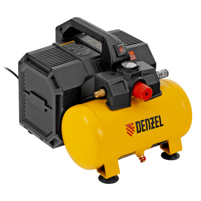 Компрессор  DLS750/6 безмасляный малошумный 750 Вт, 140 л/мин,ресивер 6 л Denzel по ценам производителя в Екатеринбурге с доставкой по всей России