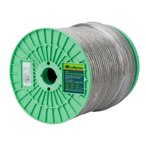Трос металлополимерный прозрачный ПР-8.0, толщина 8.0 мм, катушка 100 метров Сибртех по ценам производителя в Екатеринбурге с доставкой по всей России