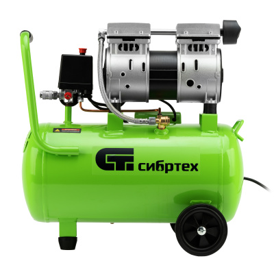 Компрессор безмаслянный малошумный МБ 1100/24,1100 Вт, 24 л, 170 л/мин Сибртех купить в Москве с доставкой по всей России | ProtosMarket.ru