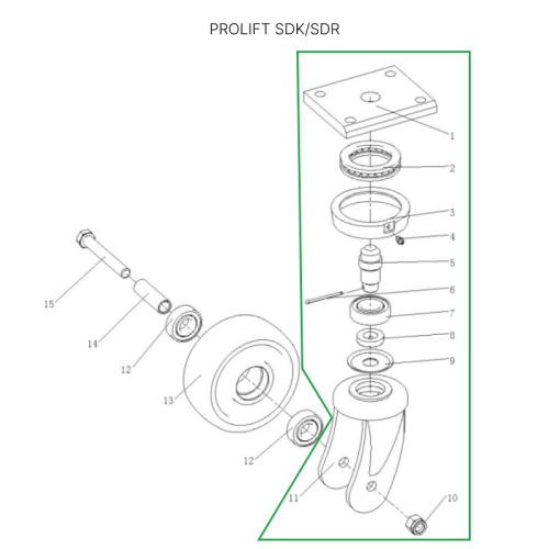 Кронштейн колесной опоры для штабелеров SDR1536/1545S/1645/1656/2036/2045, SDK по ценам производителя в Екатеринбурге с доставкой по всей России