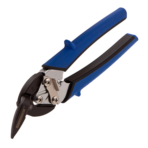 Ножницы по металлу "Piranha", 185 мм, прямой и правый рез, сталь СrM, двухкомпонентные рукоятки Gross по ценам производителя в Екатеринбурге с доставкой по всей России