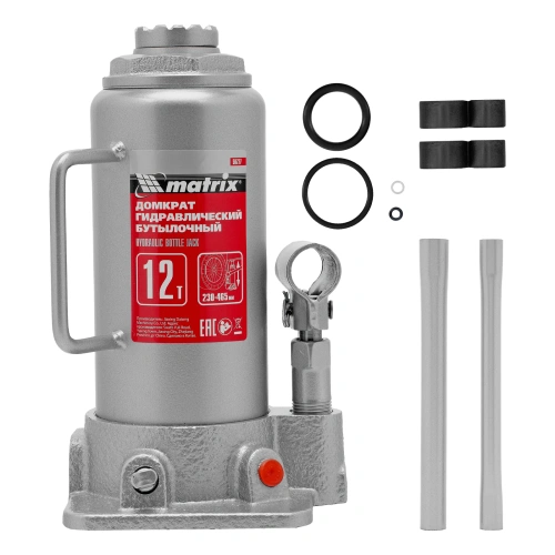 Домкрат гидравлический бутылочный, 12 т, высота подъема 230-465 мм Matrix по ценам производителя в Екатеринбурге с доставкой по всей России