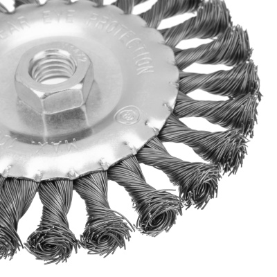 Щетка для УШМ 125 мм, М14, плоская, крученая проволока 0.5 мм Matrix по ценам производителя в Екатеринбурге с доставкой по всей России