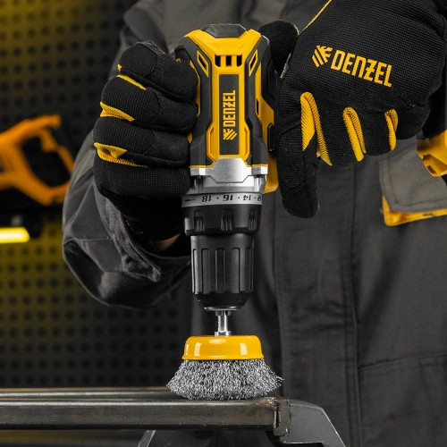Щетка для дрели, 75 мм, Чашка, со шпилькой, нержавеющая витая проволока Denzel по ценам производителя в Екатеринбурге с доставкой по всей России