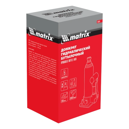 Домкрат гидравлический бутылочный, 2 т, h подъема 181-345 мм Matrix по ценам производителя в Екатеринбурге с доставкой по всей России