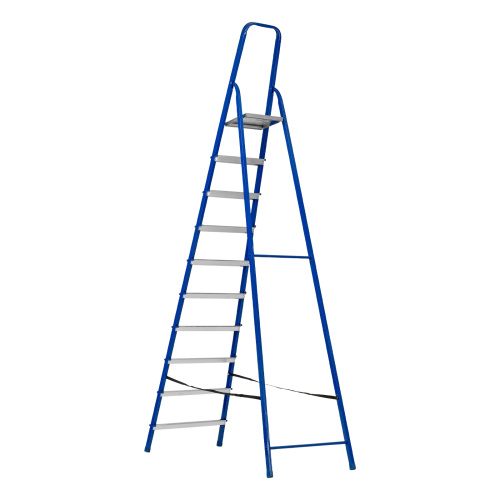 Стремянка, 10 ступеней, стальной профиль, алюминиевые ступени Сибртех по ценам производителя в Екатеринбурге с доставкой по всей России