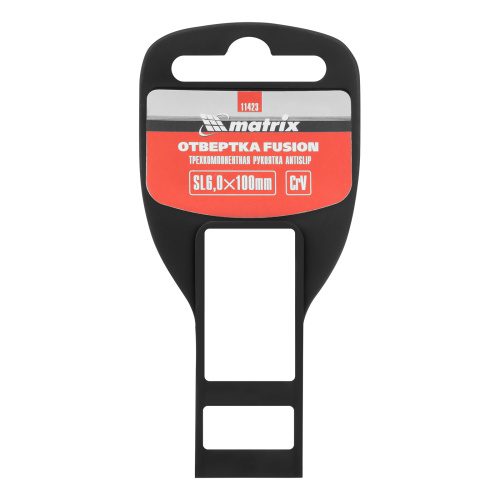 Отвертка Fusion, SL6 х 100 мм, CrV, трехкомпонентная рукоятка "Anti slip" Matrix по ценам производителя в Екатеринбурге с доставкой по всей России
