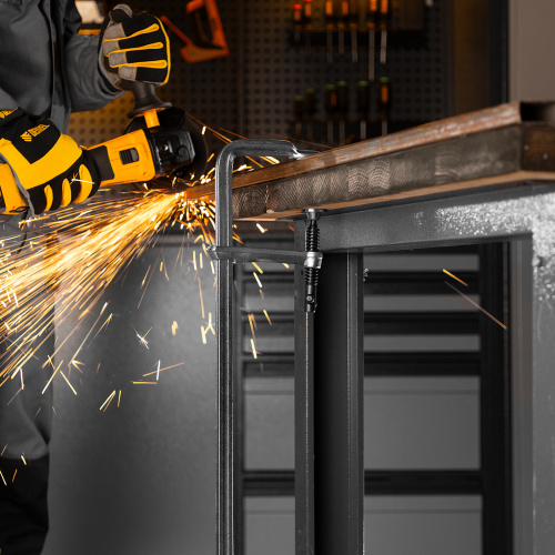 Струбцина F-образная, 120x600мм, кованая Denzel по ценам производителя в Екатеринбурге с доставкой по всей России