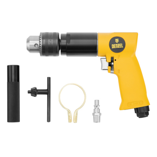 Пневматическая дрель PD500, 500 об/мин, 114 л/мин, 13 мм Denzel по ценам производителя в Екатеринбурге с доставкой по всей России