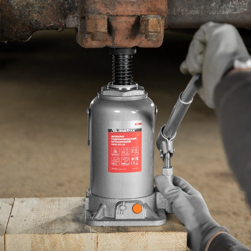 Домкрат гидравлический бутылочный, 20 т, h подъема 244-449 мм Matrix по ценам производителя в Екатеринбурге с доставкой по всей России