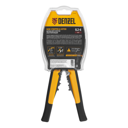 Щипцы для зачистки электропроводов 0,2-6 мм², функция обрезания проводов Denzel по ценам производителя в Екатеринбурге с доставкой по всей России