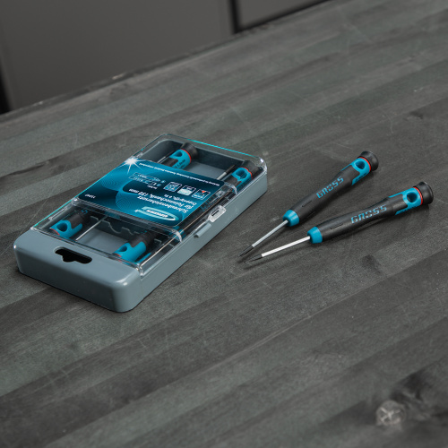 Набор отверток для точной механики, CrMo, двухкомпонентные рукоятки, 6 шт, пластиковый бокс Gross по ценам производителя в Екатеринбурге с доставкой по всей России