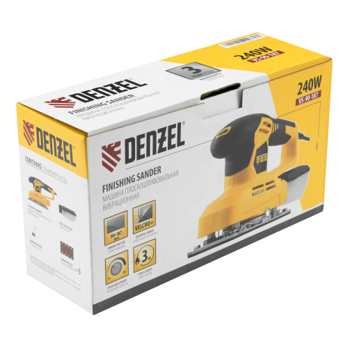 Машина плоскошлифовальная вибрационная VS-90-187, 240 Вт, 6000-11000 об/мин Denzel по ценам производителя в Екатеринбурге с доставкой по всей России