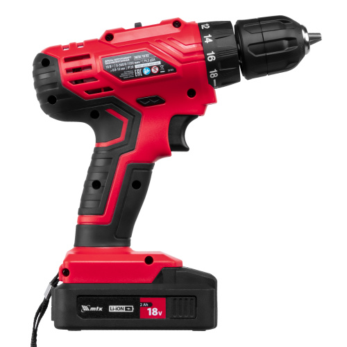 Дрель-шуруповерт аккумуляторная MCDL-18-02, Li-Ion, 18 В, 2 акк. MTX по ценам производителя в Екатеринбурге с доставкой по всей России