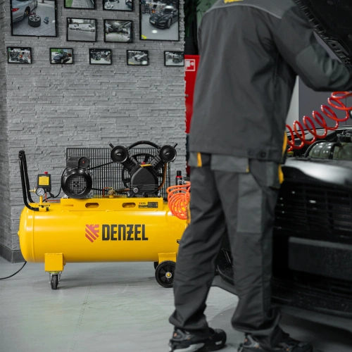 Компрессор воздушный BCV2300/100, ременный привод, 2.3 кВт, 100 литров, 440 л/мин Denzel по ценам производителя в Екатеринбурге с доставкой по всей России