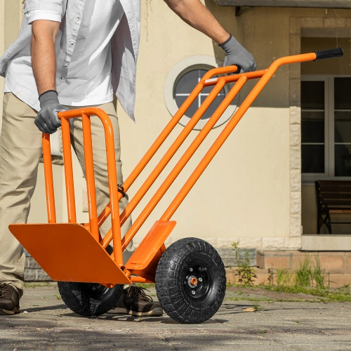 Тележка ручная 2-х колесная, усиленная, г/п 250кг, откидная платформа 530х400мм Сибртех по ценам производителя в Екатеринбурге с доставкой по всей России