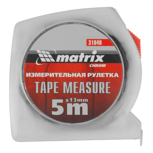 Рулетка Chrom,5 м x 13 мм,хромированный корпус Matrix по ценам производителя в Екатеринбурге с доставкой по всей России