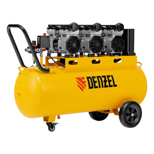 Компрессор безмасляный, малошумный  DLS 2250/100, 2250 Вт, 3x750, 100 л, 410 л/мин блок управления/ Denzel по ценам производителя в Екатеринбурге с доставкой по всей России