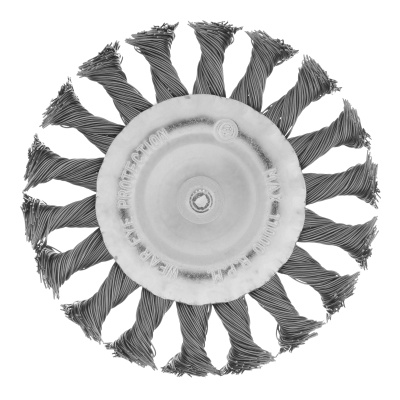 Щетка для дрели, 100 мм, плоская со шпилькой, крученая металлическая проволока Matrix по ценам производителя в Екатеринбурге с доставкой по всей России