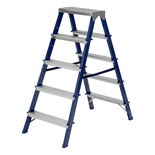 Стремянка двусторонняя 5 ступеней, стальная, Сибртех по ценам производителя в Екатеринбурге с доставкой по всей России