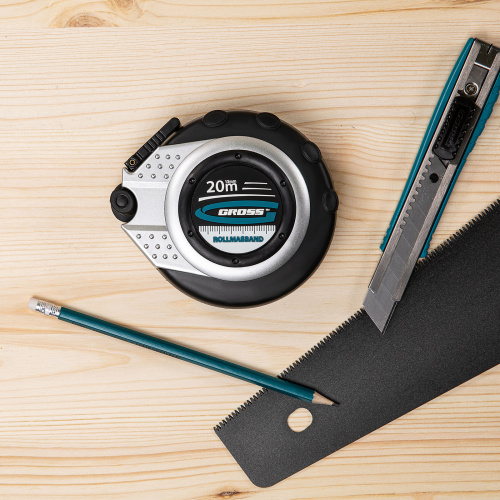 Рулетка геодезическая 20 м х 13 мм, закрытый корпус, металлическая лента, нейлон Gross по ценам производителя в Екатеринбурге с доставкой по всей России