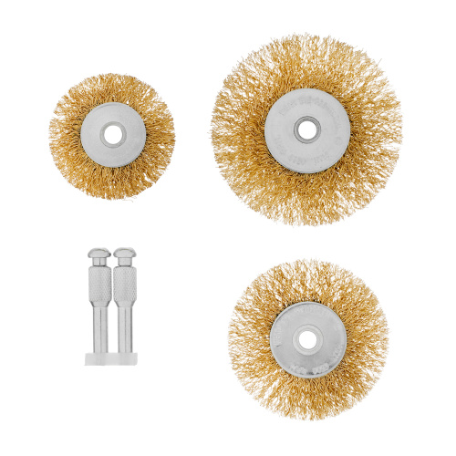 Набор щеток для дрели, 3 шт, 3 плоские, 50-63-75 мм, со шпильками, металлические Matrix по ценам производителя в Екатеринбурге с доставкой по всей России