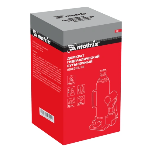 Домкрат гидравлический бутылочный, 12 т, h подъема 230-465 мм Matrix по ценам производителя в Екатеринбурге с доставкой по всей России