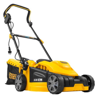 Газонокосилка электрическая GM-1600, 1600 Вт, ширина 36 см, 3 уровя, травосборник 35 л. Denzel купить в Москве с доставкой по всей России | ProtosMarket.ru