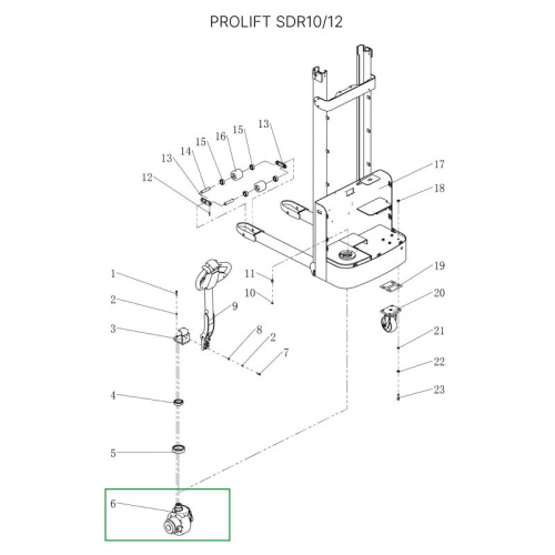 Редуктор ведущего колеса в сборе для штабелеров SDR 1-1,2 т, SDR1635 по ценам производителя в Екатеринбурге с доставкой по всей России