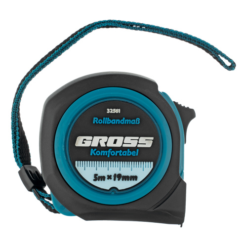 Рулетка Komfortabel 5 м х 19 мм,обрезиненный корпус Gross по ценам производителя в Екатеринбурге с доставкой по всей России