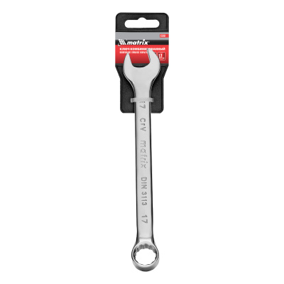 Ключ комбинированный, 17 мм, CrV, полированный хром Matrix купить в Москве с доставкой по всей России | ProtosMarket.ru