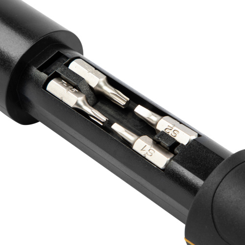 Отвертка реверсивная с револьверным механизмом, 11 шт, сталь S2  Denzel по ценам производителя в Екатеринбурге с доставкой по всей России