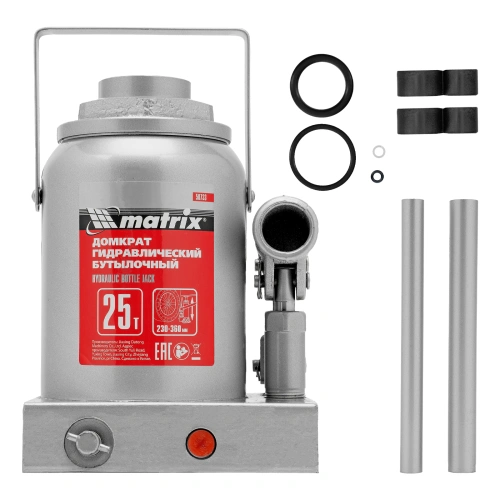 Домкрат гидравлический бутылочный, 25 т, высота подъема 230-360 мм Matrix купить в Москве с доставкой по всей России | ProtosMarket.ru