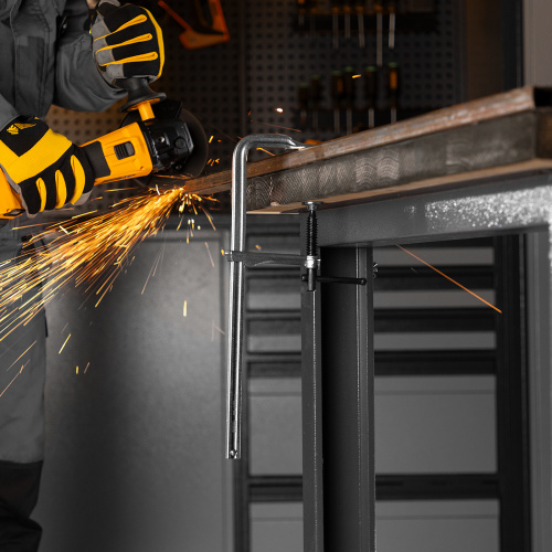 Струбцина F-образная, 80x300мм, кованая Denzel по ценам производителя в Екатеринбурге с доставкой по всей России