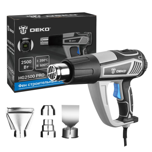 Фен строительный DEKO HG2500 PRO, 2500 Вт, с LCD дисплеем по ценам производителя в Екатеринбурге с доставкой по всей России