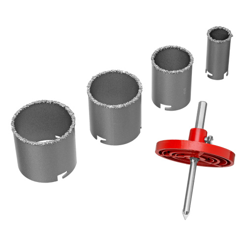 Набор коронок по керамической плитке, 33-53-67-73 мм, шестигранный хвостовик Matrix по ценам производителя в Екатеринбурге с доставкой по всей России