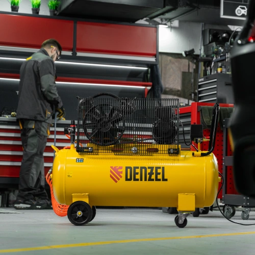 Компрессор воздушный BCV2300/100, ременный привод, 2.3 кВт, 100 литров, 440 л/мин Denzel по ценам производителя в Екатеринбурге с доставкой по всей России