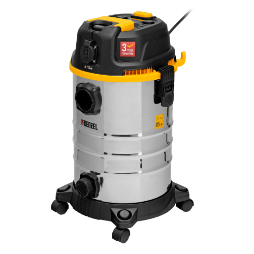 Пылесос строительный RVC30, 1400 Вт, бак 30 л, шланг 3 м, розетка с автосинхр. Denzel по ценам производителя в Екатеринбурге с доставкой по всей России