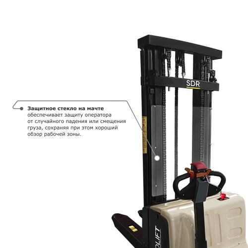 Самоходный электроштабелер PROLIFT M2 SDR 1545S li-ion со свободным подъемом по ценам производителя в Екатеринбурге с доставкой по всей России
