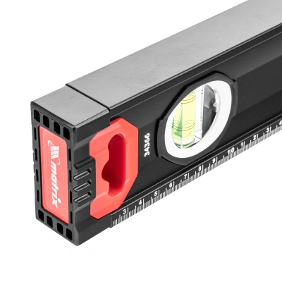 Уровень алюминиевый, усиленный, фрезерованный, 3 глазка, двухкомпонентные рукоятки, 2000 мм Matrix по ценам производителя в Екатеринбурге с доставкой по всей России