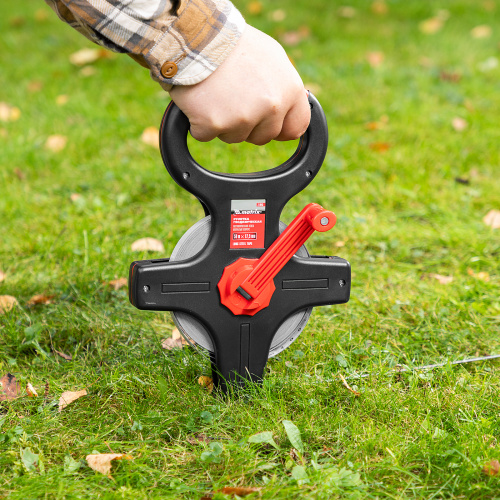 Рулетка геодезическая, 50 м х 12,5 мм, металлическая лента, открытый корпус Matrix по ценам производителя в Екатеринбурге с доставкой по всей России