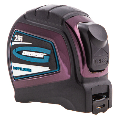 Рулетка "Doppelhaken",2 м x 16 мм,односторонний зацеп,Нейлон,двусторонняя шкала,автоматическая фиксация Gross по ценам производителя в Екатеринбурге с доставкой по всей России