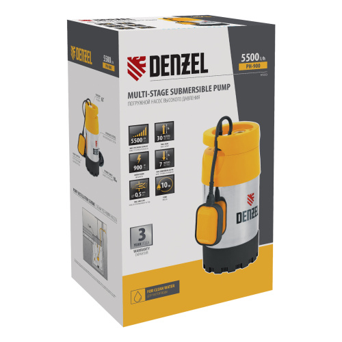 Погружной насос высокого давления PH900, X-Pro, подъем 30 м, 900 Вт, 5500 л/ч Denzel по ценам производителя в Екатеринбурге с доставкой по всей России