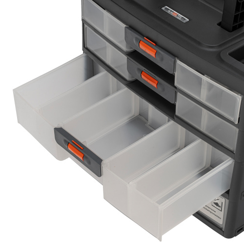 Органайзер для хранения с выдвижными лотками 310х150х260мм, 4 секции, пластик Stels по ценам производителя в Екатеринбурге с доставкой по всей России