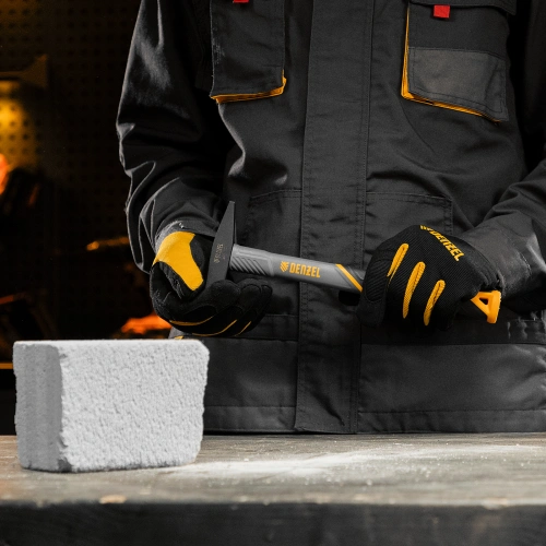 Молоток слесарный, 200 г, кованый, фибергласовая рукоятка c TPR покрытием Denzel по ценам производителя в Екатеринбурге с доставкой по всей России