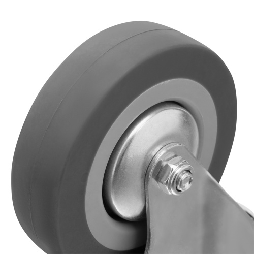 Колесо поворотное с тормозом D 75 мм, крепление  платформенное Сибртех по ценам производителя в Екатеринбурге с доставкой по всей России