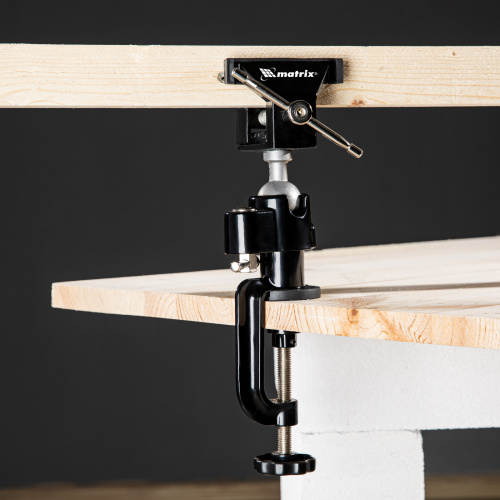 Тиски настольные, многофункциональные, сменная насадка, хомут для дрели, шарнирный механизм, 70 мм Matrix по ценам производителя в Екатеринбурге с доставкой по всей России