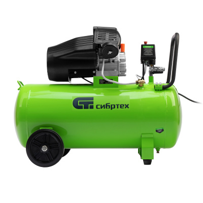 Компрессор воздушный КК-2200/100, 2,2 кВт, 350 л/мин, 100 л, прямой привод, масляный Сибртех по ценам производителя в Екатеринбурге с доставкой по всей России