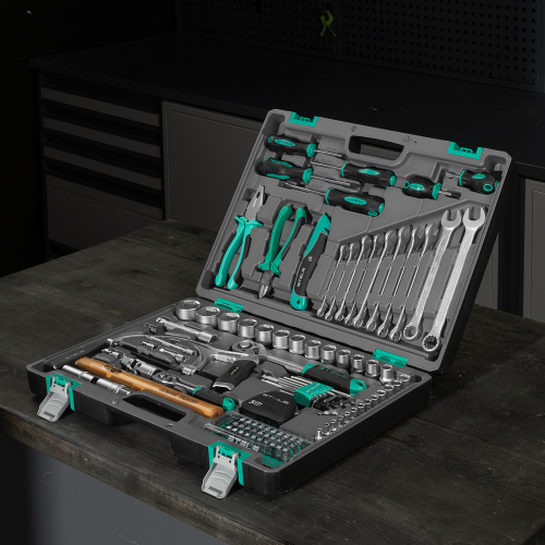 Набор инструментов, 1/2", 1/4", CrV, пластиковый кейс 98 предметов Stels по ценам производителя в Екатеринбурге с доставкой по всей России