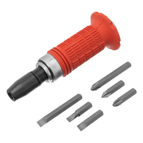 Отвертка ударно-поворотная 1/2, набор бит, 6 шт, обрезиненная ручка, пластиковый бокс Matrix по ценам производителя в Екатеринбурге с доставкой по всей России